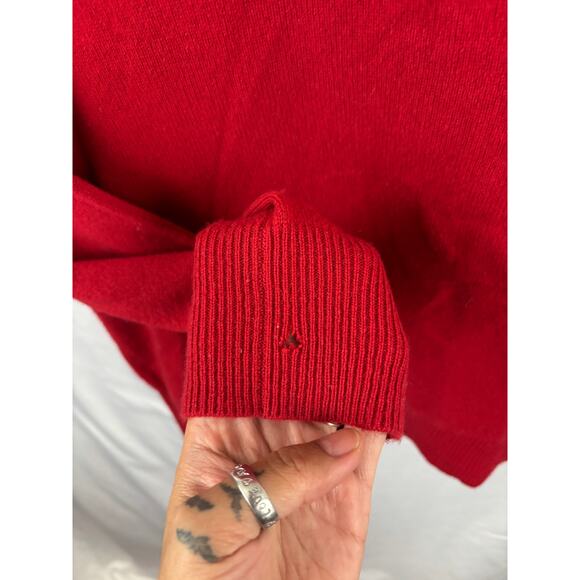 Neiman Marcus Red Turtleneck Sweater - Cashmere Collection Womens MEDIUM - Picture 4 of 10